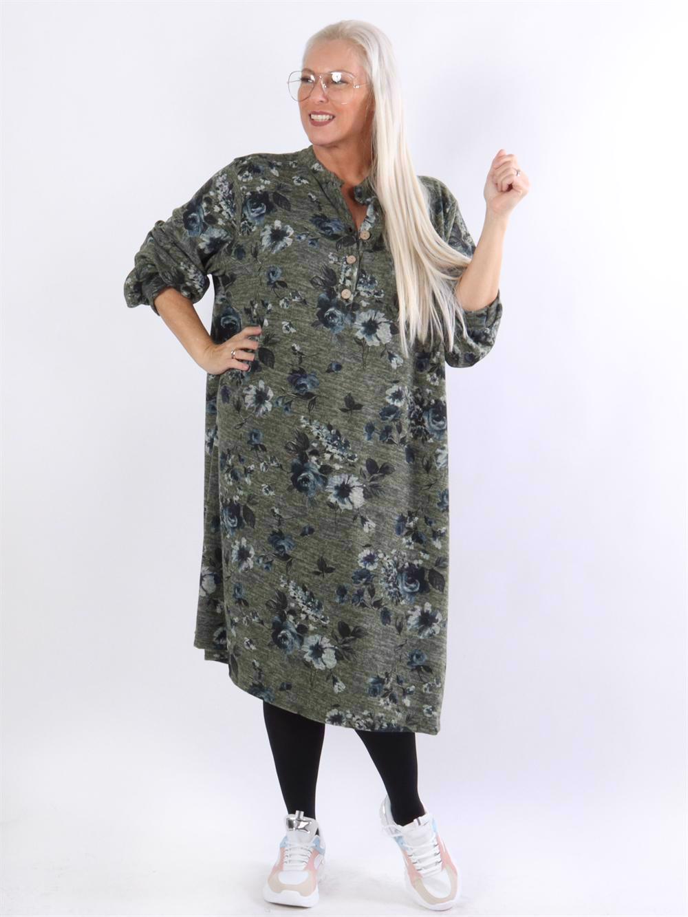 Agnes - Blød kjole med blomstermotiver